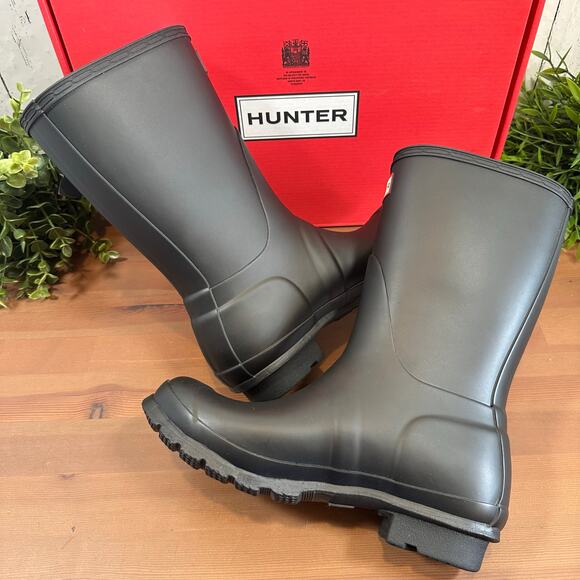Hunter Women's Original Black Short Rain Boots Size 10 - Picture 7 of 7